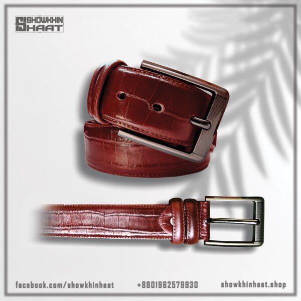 Stylish Genuine Leather Belt (Brown)