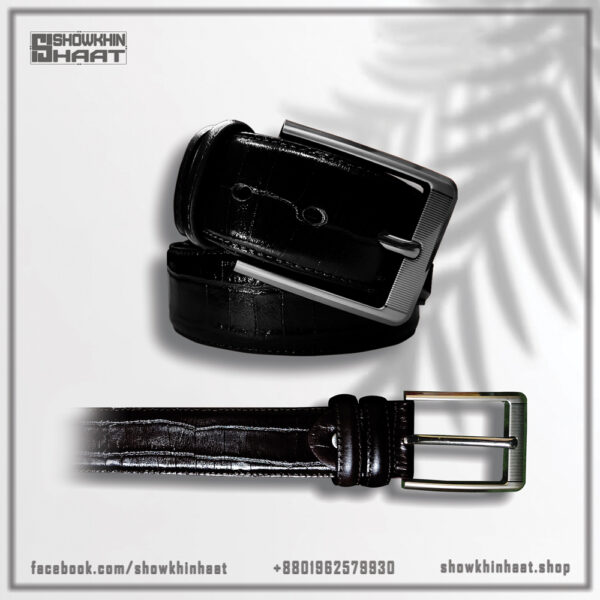 Stylish Genuine Leather Belt (Black)