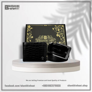 Wallet&Belt Combo Box for Men (Black)