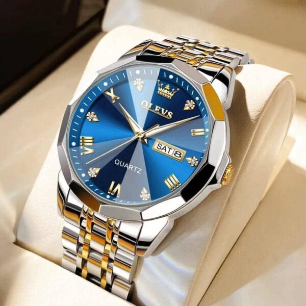 Olevs Stylish Watch for Men (Blue) - Image 2